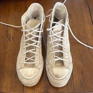 High-Top Converse Beige Sneakers
